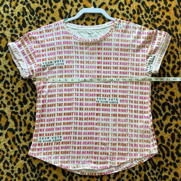 Maeve (Anthropologie) "Your VOTE is your VOICE" short sleeve tee S - Picture 10 of 12